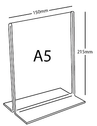 Plexi stojánek T A5 na výšku